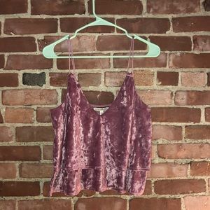 Velvet going out tank top